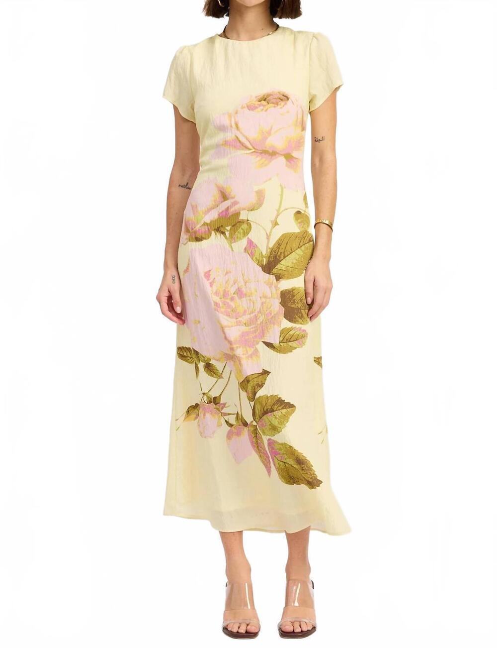 NEW EMORY PARK amber maxi dress in yellow floral